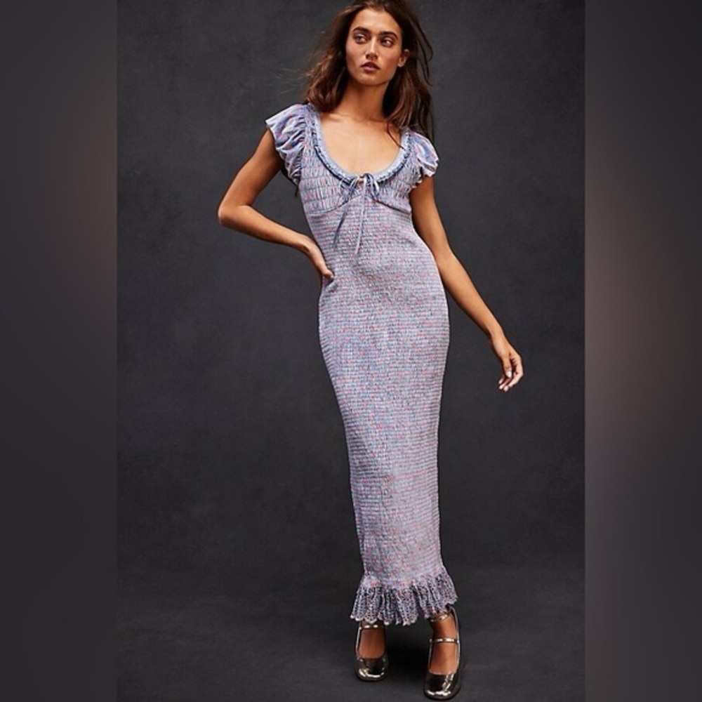 Free People • Mckenna Velvet Midi Dress